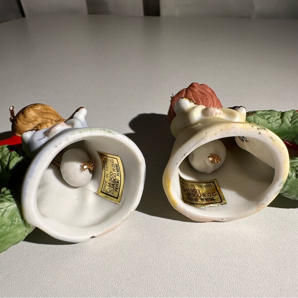 Vintage Jasco Bisque Porcelain L’il Chimers Bell Napkin Rings - Picture 7 of 11